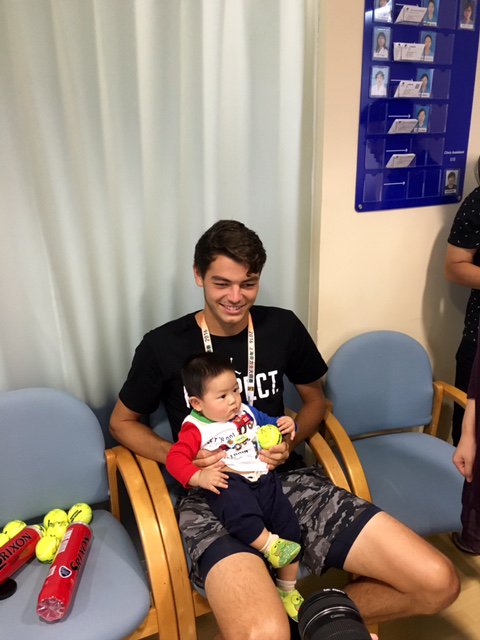 RolexShMasters on Twitter: Fritz (@Taylor_Fritz97) takes time from his week to visit the Shanghai United Family Hospital (cc: @ATPWorldTour) https://t.co/qHCrXazi1p" / Twitter