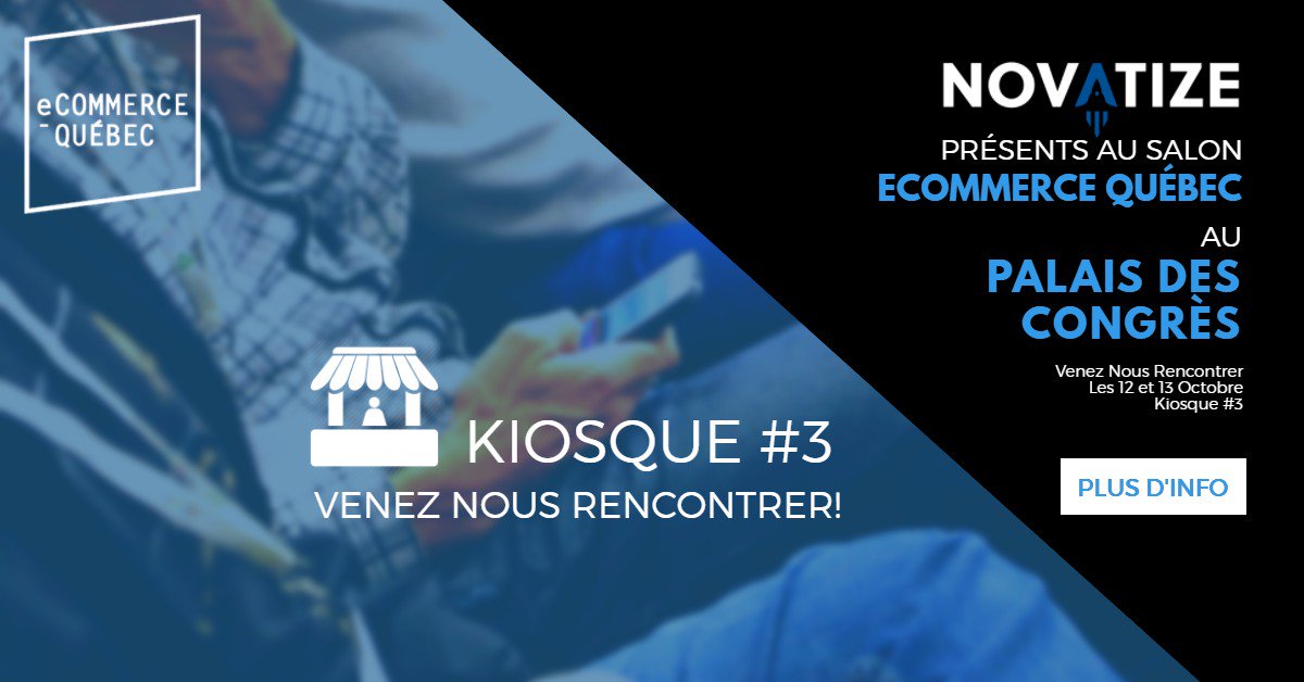 Présents au Salon @eCommerceQuebec 12-13 Oct. au <a href="/Palais_Montreal/">Palais des congrès de Montréal</a>. Venez discuter de #ecommerce! #ecomqc16