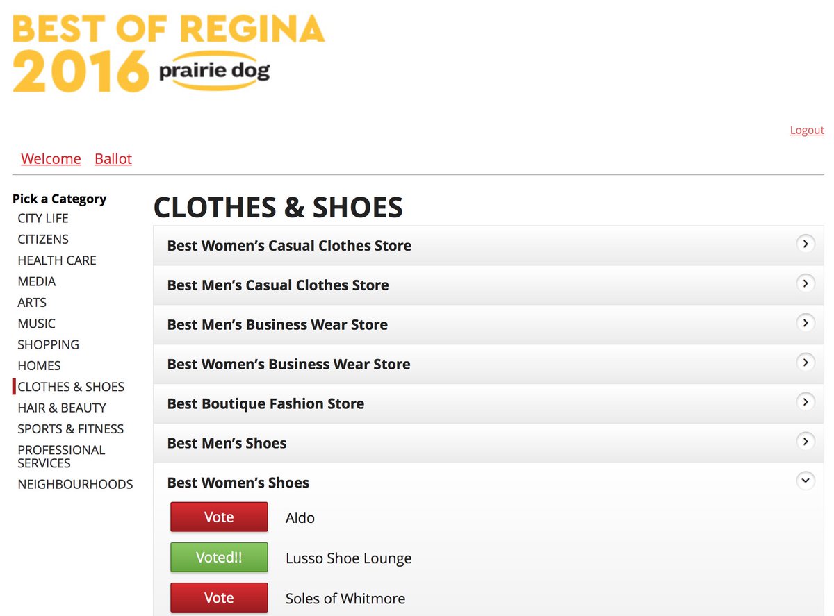 Lussoshoelounge's tweet image. Take a moment to #VoteLusso in @prairiedogmag #BOR2016 for Best Men's &amp;amp; Women's Shoe Store. buff.ly/2dEfVT6