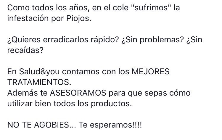 Si estás desesperada por la infestación de piojos del colegio, ven a buscarnos... Te ayudamos 
#saludandyou #piojos
youtu.be/bXmud08qsoI