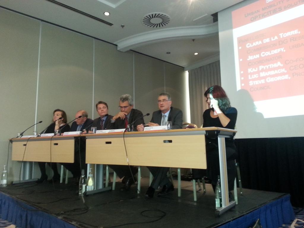 OPTICITIES's tweet photo. Expert panel debates business model of # MaaS at Brussels lunch debate #OPTICITIES https://t.co/1rndwn9Ti3