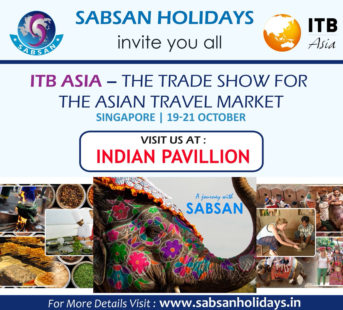 sabsanholidays's tweet photo. SabsanHolidays.in Participating at #ITB2016 - Singapore !!!
Visit our stall @ INDIAN PAVILION !! Don't Miss it !! https://t.co/7OcQIpL1Fa