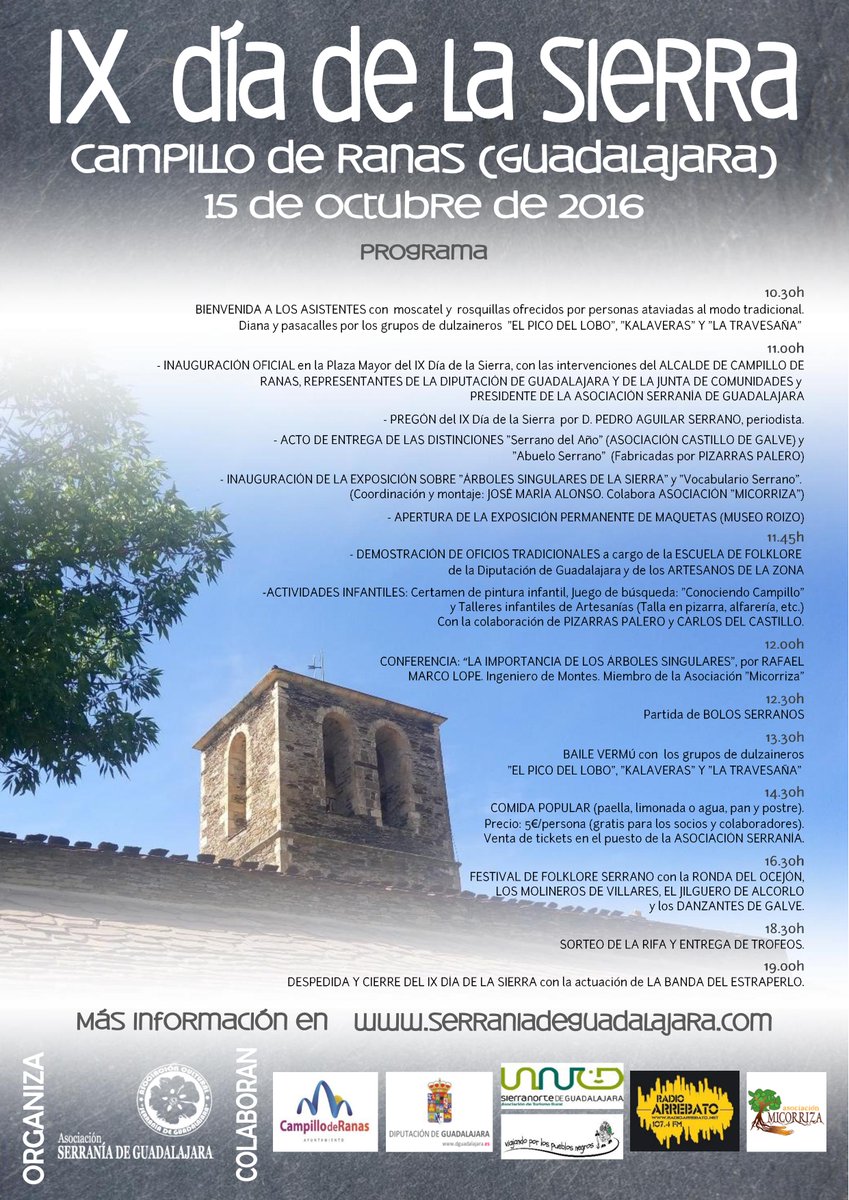 martinezgajulio's tweet photo. Ya hay programa para el día de la Sierra de #Guadalajara, via @serrania_guada https://t.co/pr7GtF4438