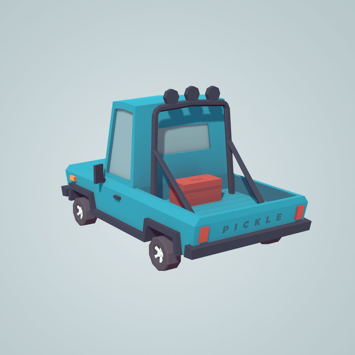 rocket_vulture's tweet photo. Here's our newest addition to #drifty, the PICKLE! #indiegamedev #lowpoly #madewithunity https://t.co/EqnObzTHCd