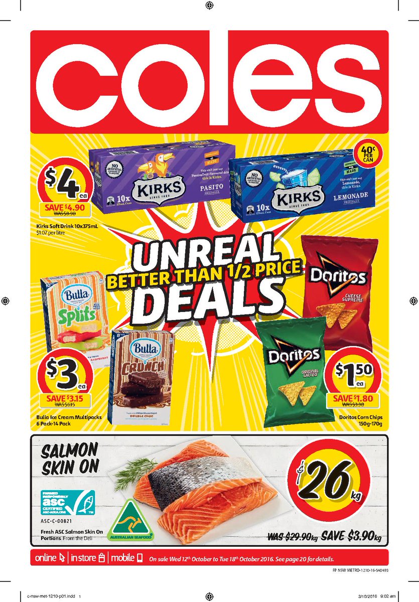 SfpAustralia's tweet photo. Coles Catalogue - unreal deals - https://t.co/G6sDPIUplx https://t.co/Wao5GL84Zz