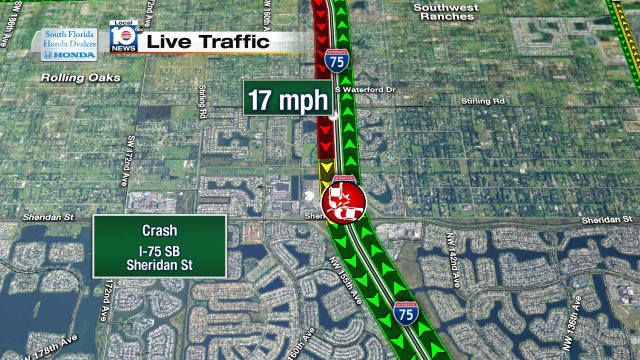 Crash on I-75 SB at Sheridan St #traffic https://t.co/ZUNqUmjiRx