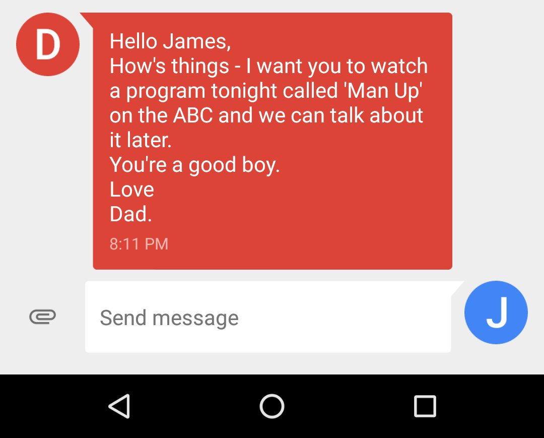 JimboBaggins35's tweet photo. When even your own father thinks you're a beta https://t.co/HhIU6bntkF