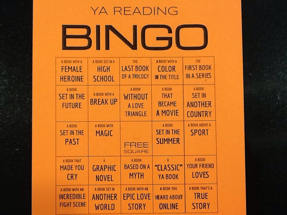 TheLibraryatHHS's tweet photo. Celebrate #TeenReadWeek2016 & #AlabamaSchoolLibraryWeek at #TheLibraryatHHS with YA Bingo. #HooverPride https://t.co/LcGq4idtlN
