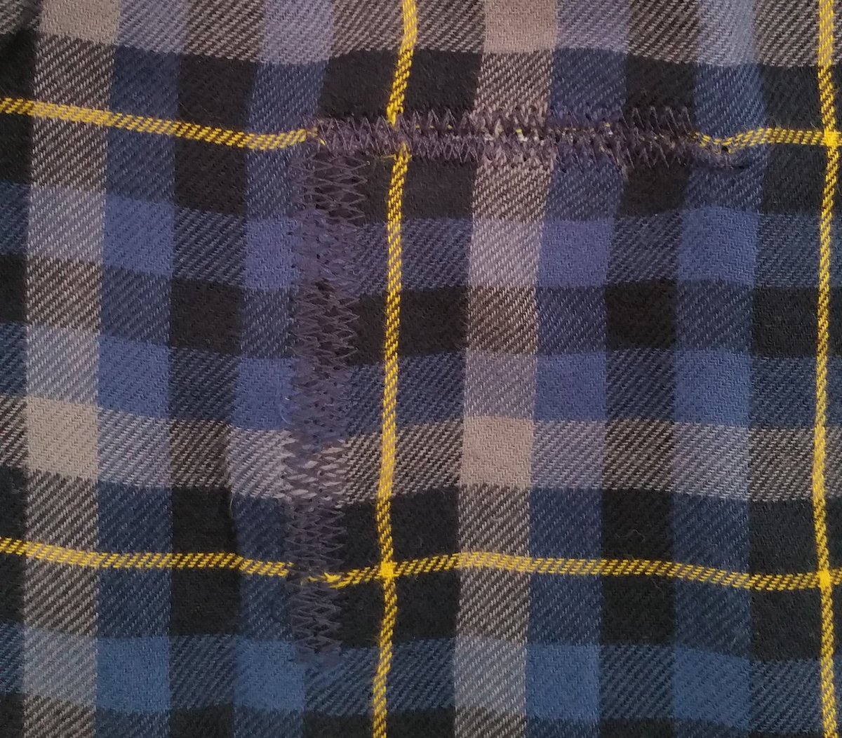 thatwendyward's tweet image. Bit of #visiblemending on the man's pj trousers. #selflesssewing #mendityourself #menditdontbinit