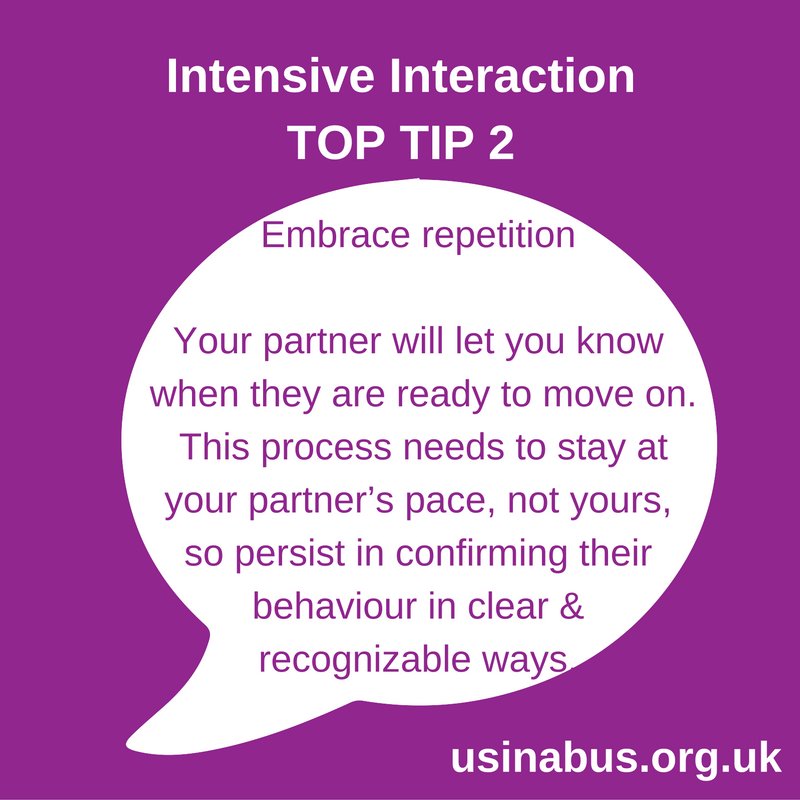 UsInABus's tweet photo. #IntensiveInteraction Top Tip 2 from our team! #InternationalIntensiveInteractionWeek https://t.co/LNYeHos98y