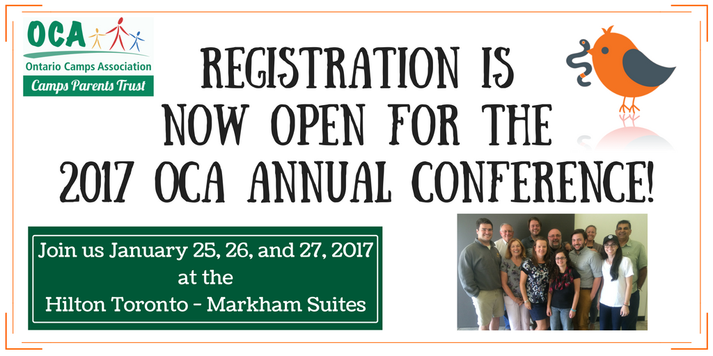 OCACamps's tweet photo. Are you ready for #OCA2017 Annual Conference? Registration is now open! Register at https://t.co/KoGG98nt2J. See you there! https://t.co/31bsVvhCgo