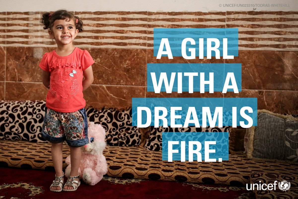 UNICEF's tweet image. Inspiring Tanzanian activist @RebecaGyumi on why girls’ progress = goals’ progress at our #dayofthegirl event