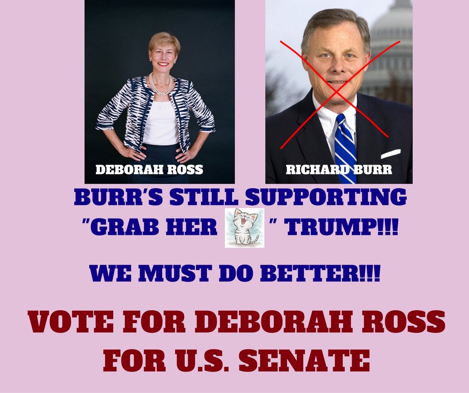 NCTWEETY70's tweet photo. VOTE FOR ROSS @mbarberWSOC9 @theobserver @wsoctv @WNCN @statesville @WRAL
@ABC11_WTVD @RaleighReporter @wnct9 @wcti12 #ElectDeborahRoss2016 https://t.co/f8NEAaE5Je