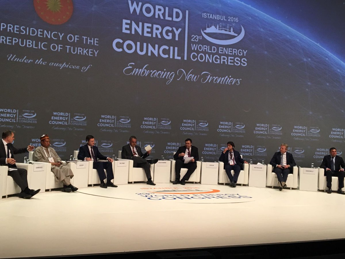 WECouncil's tweet photo. 'The commodity price storm' - Follow the discussion  @WECongress with CEOs @Shell @Total @ge_oilandgas @OPECnews https://t.co/7PuvwK95PF