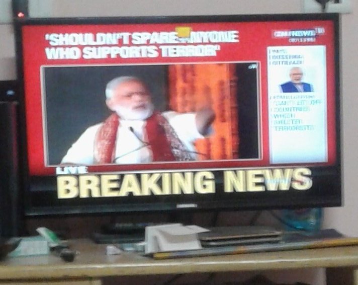 niharikaS_'s tweet photo. #PMModiInLucknow, "from yuddh to buddha" , " don't spare anyone who support terrorism" epic lines https://t.co/TnrmvqHDLw
