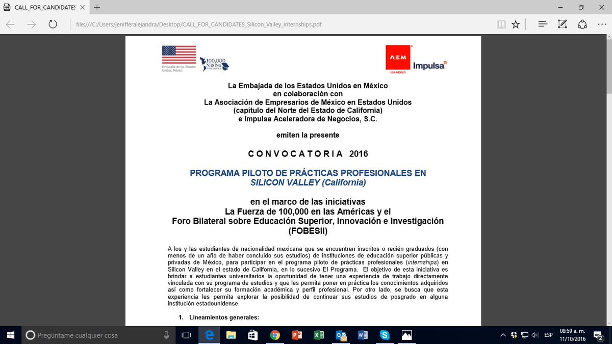 ClusteresQRO's tweet photo. La Embajada de los Estados Unidos en México  convoca  a estudiantes para PROGRAMA PILOTO DE PRÁCTICAS PROFESIONALES EN #SILICON VALLEY https://t.co/EgGjLWnqTa