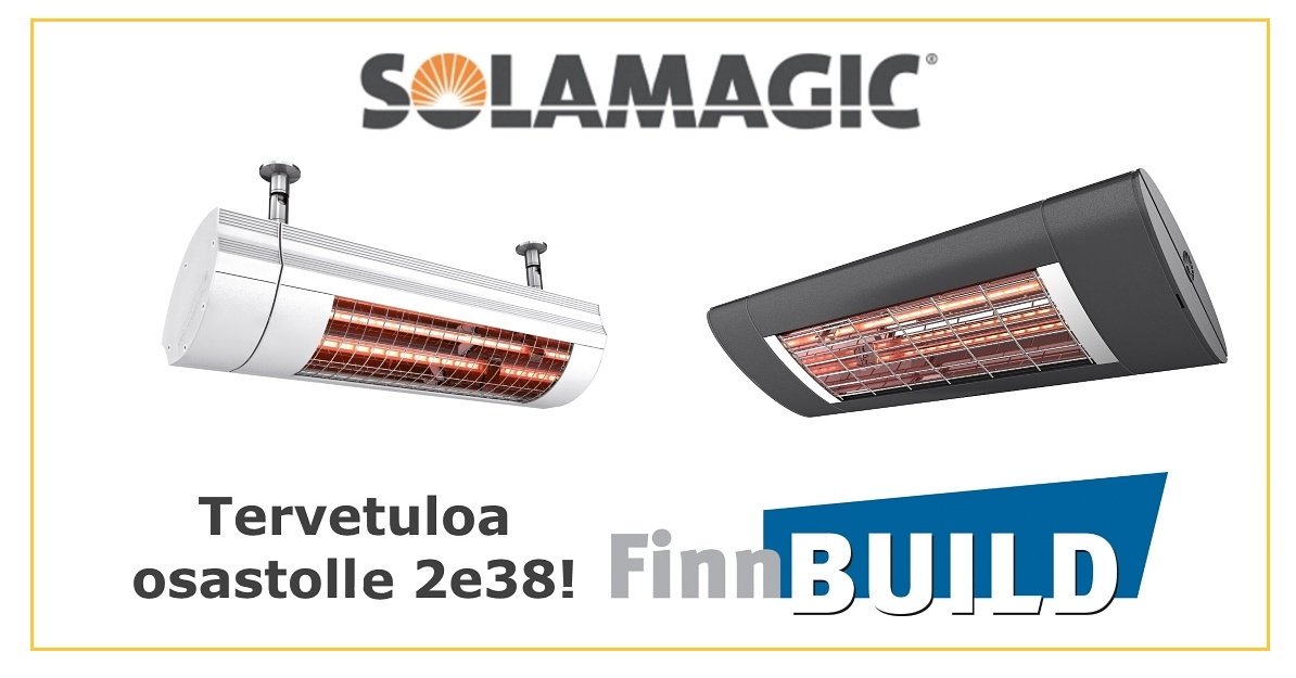 SolamagicFi's tweet photo. #FinnBuild avautuu huomenna! Tervetuloa #Solamagic #terassilämmitin osastolle 2e38! #finnbuild2016 #infraexpo https://t.co/Z6LsQ4kwnc