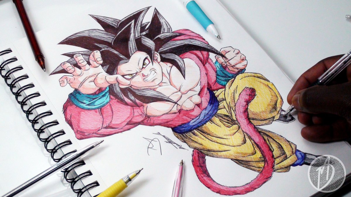 goku super saiyan 4 drawing