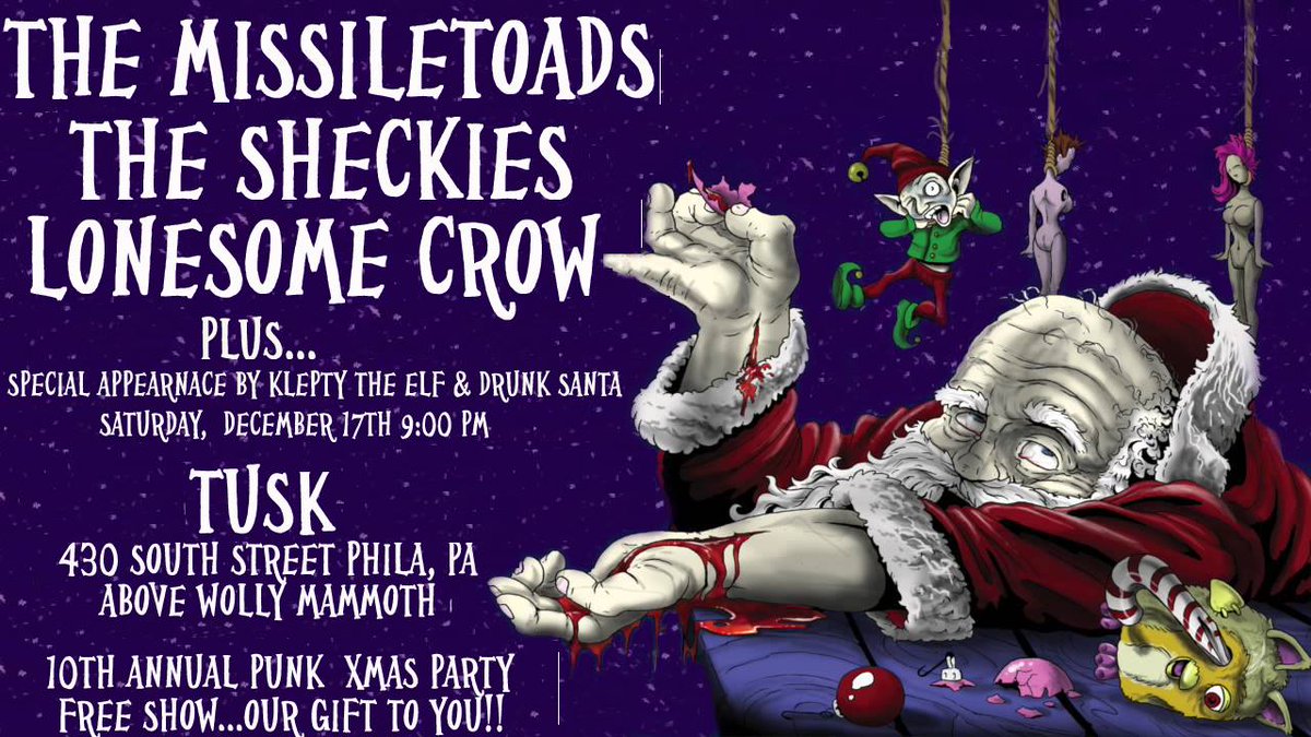 Kingly131's tweet image. Mark the date, 12/17. Our 10th annual Punk Rock Xmas show!