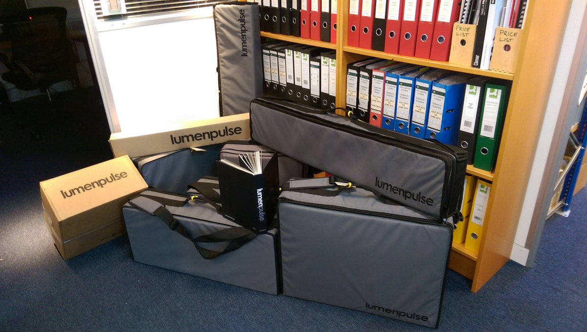 4DLighting's tweet photo. The arrival of @Lumenpulse samples woo-hoo! 4d can't wait to get out with all our new kit &amp; kick things off! #New #Excited #LumenLaunch https://t.co/DcD7spSR2i