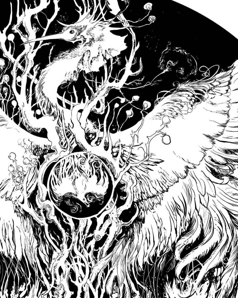 shadowscapes's tweet photo. #phoenixbird #phoenix #ipadart #ipencildraw #monochromeart #procreateapp https://t.co/vgJGxCF60X
