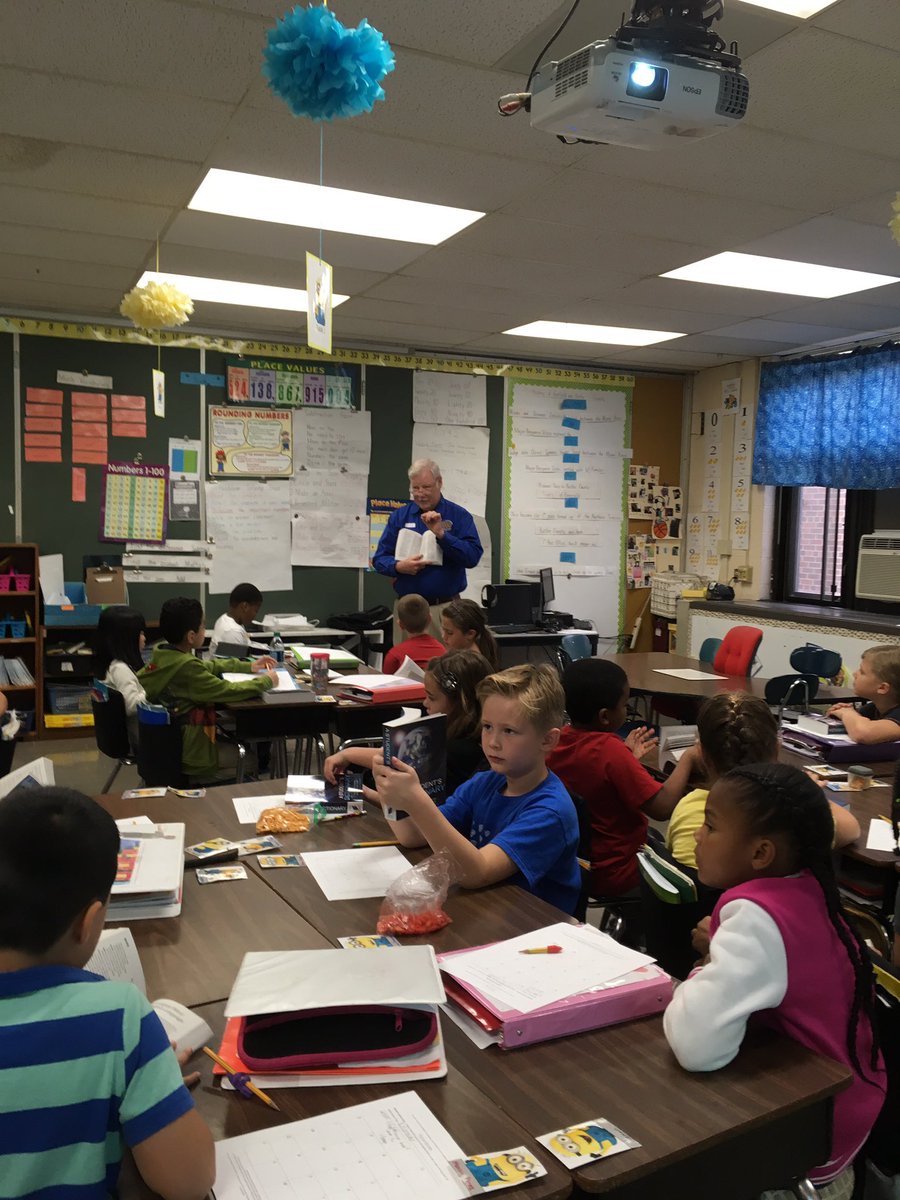 Board President Mr. Hare &amp; Rotary Club delivered dictionaries to all South 3rd graders today!  #collaboration