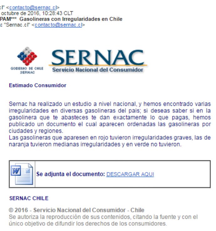SERNAC tweet media