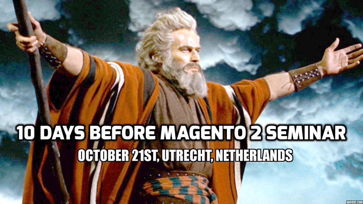 yireo's tweet photo. 10 dagen voor Magento 2 Seminar, Utrecht https://t.co/XiJsoI0UuP https://t.co/jsKvmnu0Z5