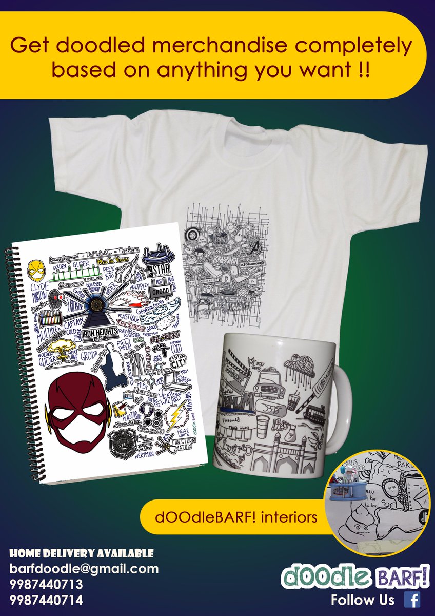 barfdoodle's tweet photo. #dOOdleBARF #PersonalizedMerchandising #Doodles
#Facebook #Instagram
Contact us on barfdoodle@gmail.com/ 9987440713 / 9987440714 https://t.co/gcxXUxv8qn