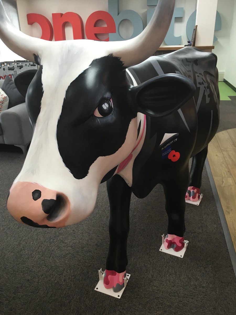 I'll be up for auction very soon at <a href="/Sandownpark/">Sandown Park</a> raising funds for <a href="/PoppyLegion/">Royal British Legion</a>. Find out more <a href="/CowParadeSurrey/">CowParadeSurrey</a> #cowparadesurrey #mooi5