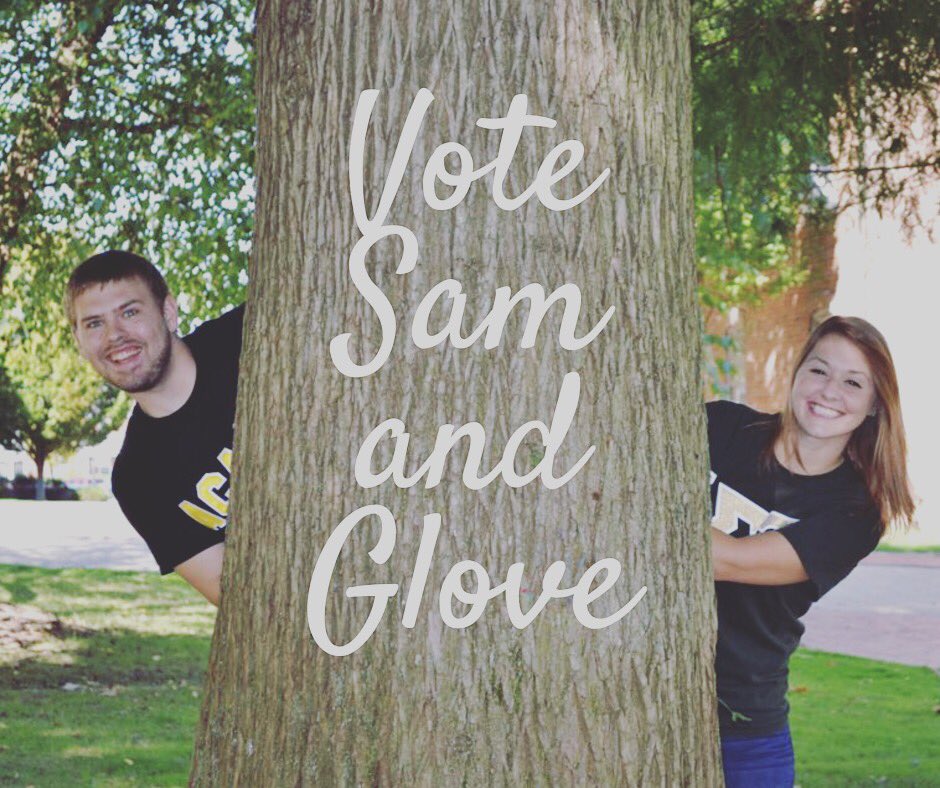 Samantha Middlemiss and Tim Glover want YOUR vote for Homecoming Queen and King! 👑✨