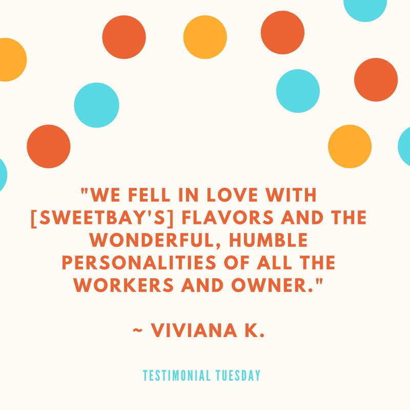 sweetbayice's tweet photo. We ❤ reading customer reviews. If you have one you would like to share, feel free to leave one on our Facebook page. #TestimonialTuesday https://t.co/cF4r8KcbR9