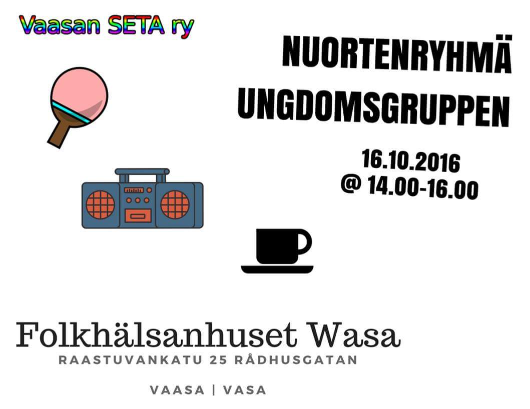 vaasanseta's tweet photo. #nuortenryhmä #ungdomsgruppen #vaasanseta #hupparikansanpuolesta #youthgroup #folkhälsanhusetwasa https://t.co/JYhYtXKqib