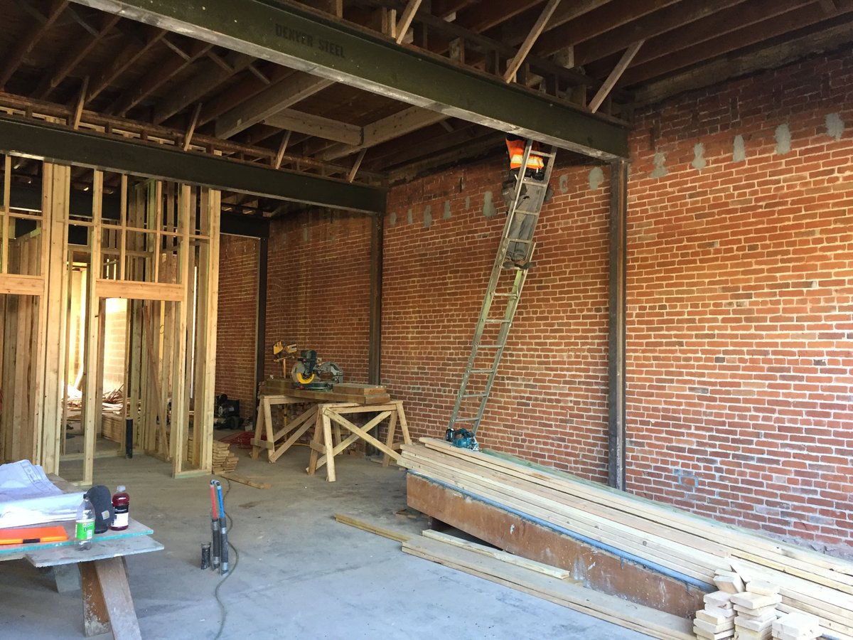 LittletonAlley's tweet photo. Framing in full swing @LittletonAlley https://t.co/O0Lj3XdiWx