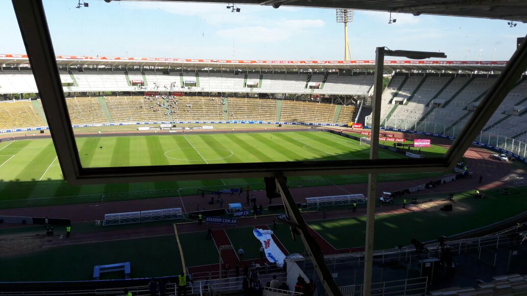 LuisEnriquePy's tweet photo. Así luce el Estadio Mario Alberto Kempes #PARvsARG @LaUnionAM800 @GriteloF https://t.co/Ncfj16wd9s