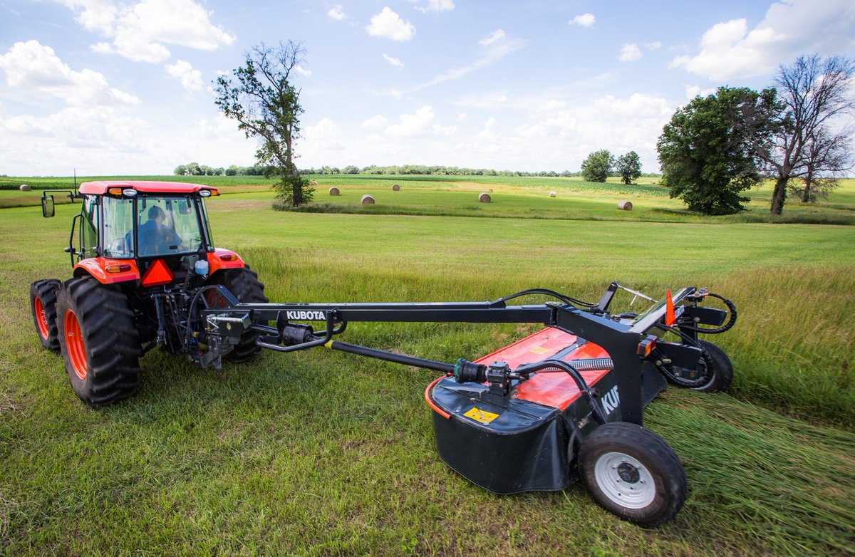KubotaCanadaLtd's tweet photo. Our #DM5000 Series has the highest cutting frequency in the market allowing you to work fast and efficiently #KubotaStrong #AgTech #MowIt https://t.co/Pcy4hu7Gf1