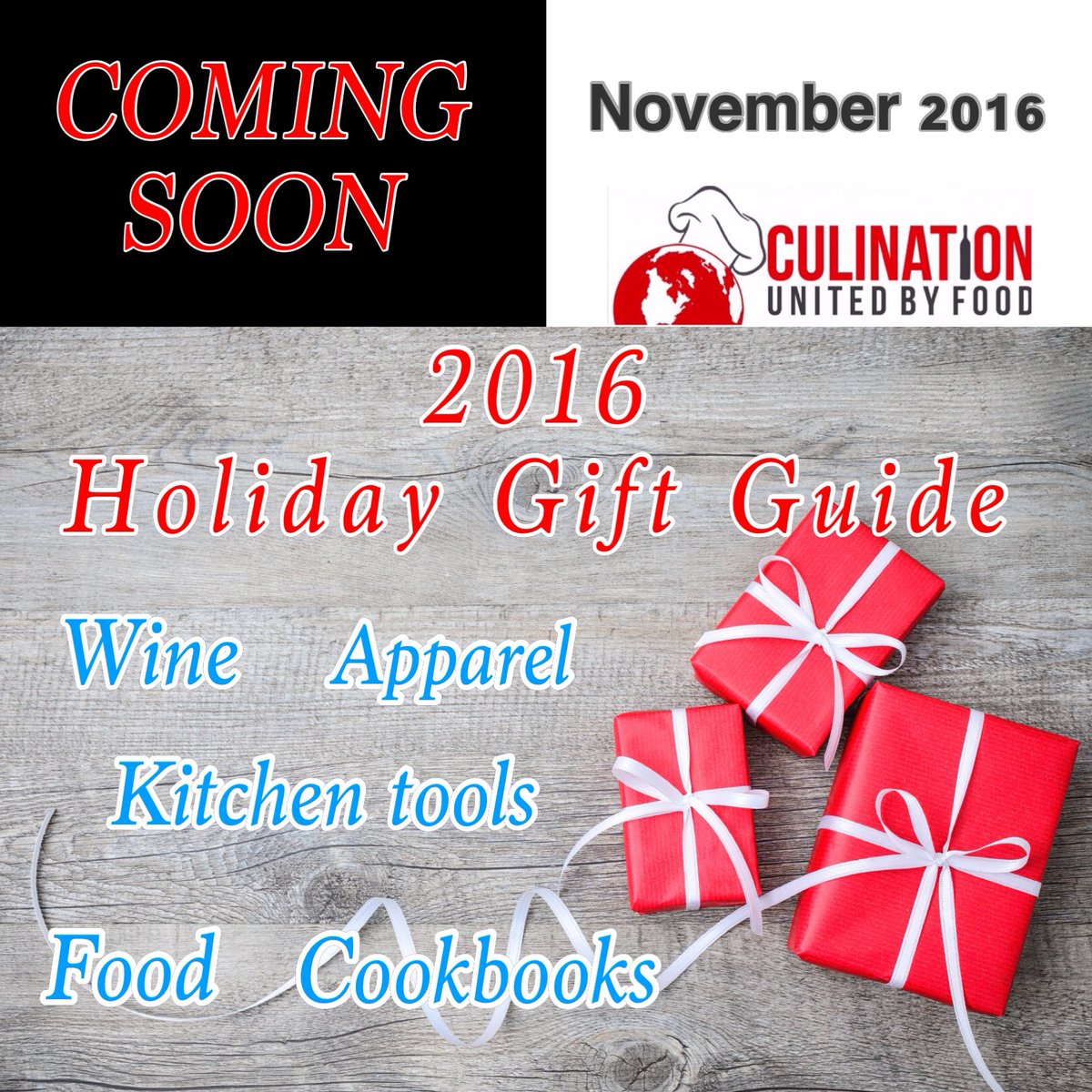 CuliNationMag's tweet photo. Not sure what to buy your loved ones this holiday? We've got your back 👍 Nov 16 issue is your source for holiday gift buying. #Culination https://t.co/AeygJ0aMJ4