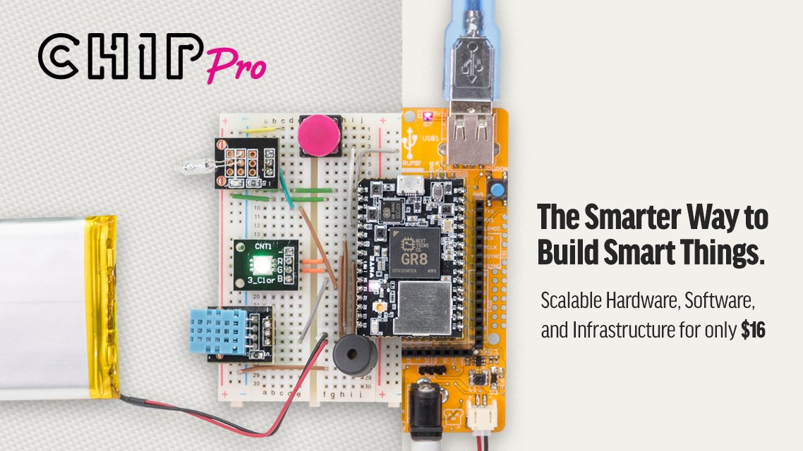 nextthingco's tweet image. Just another day at the office, except we launched 3 products: CHIP Pro, our GR8 microprocessor, & Gadget Software!
getchip.com/pages/chippro
