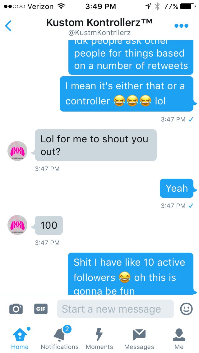 <a href="/KustmKontrllerz/">Kustom Kontrollerz™</a> 100 retweets and I get a shoutout... help please? 😂