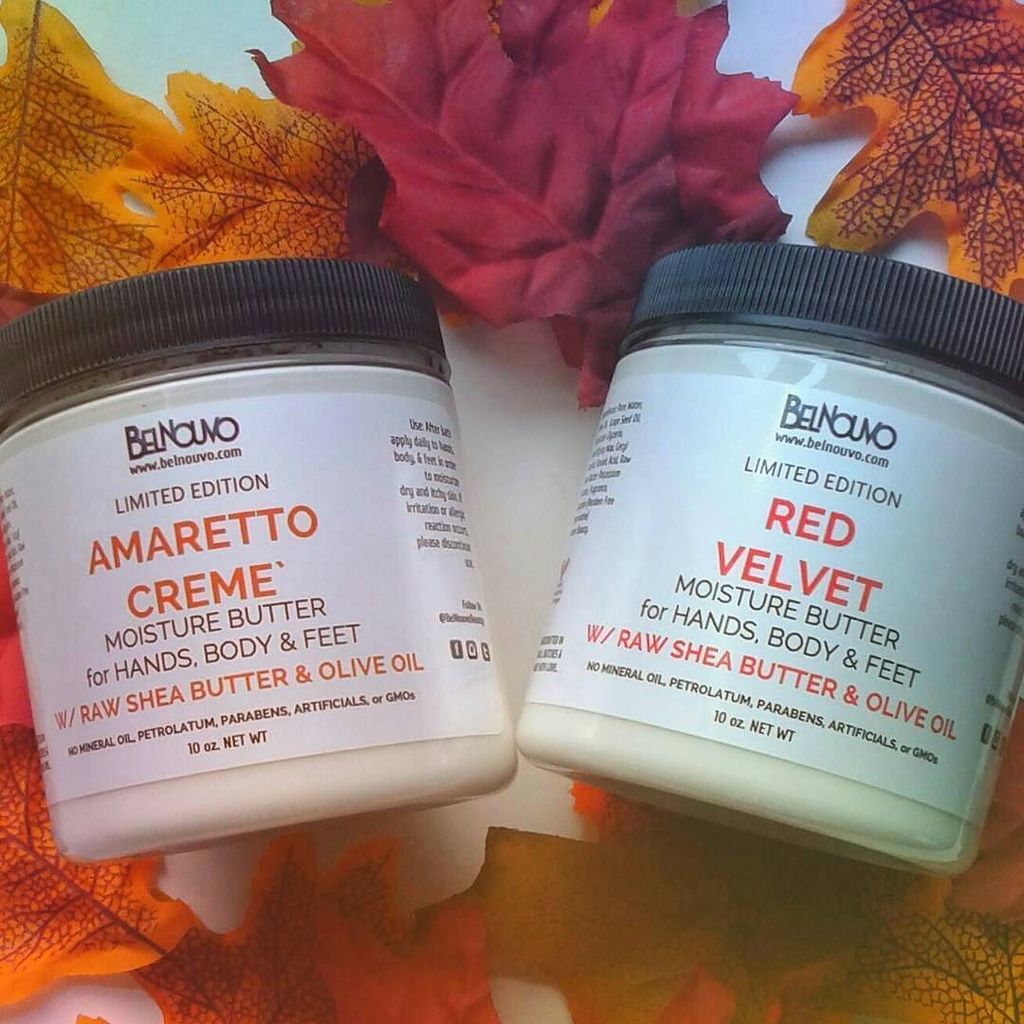 BelNouvoBeauty's tweet photo. Life is Better With Butters!!!๐๐ Shop our Limited Edition Red Velvet & Amaretto Creme Moisโฆ https://t.co/Vy5QLulLNn https://t.co/JMdWnTyfY2