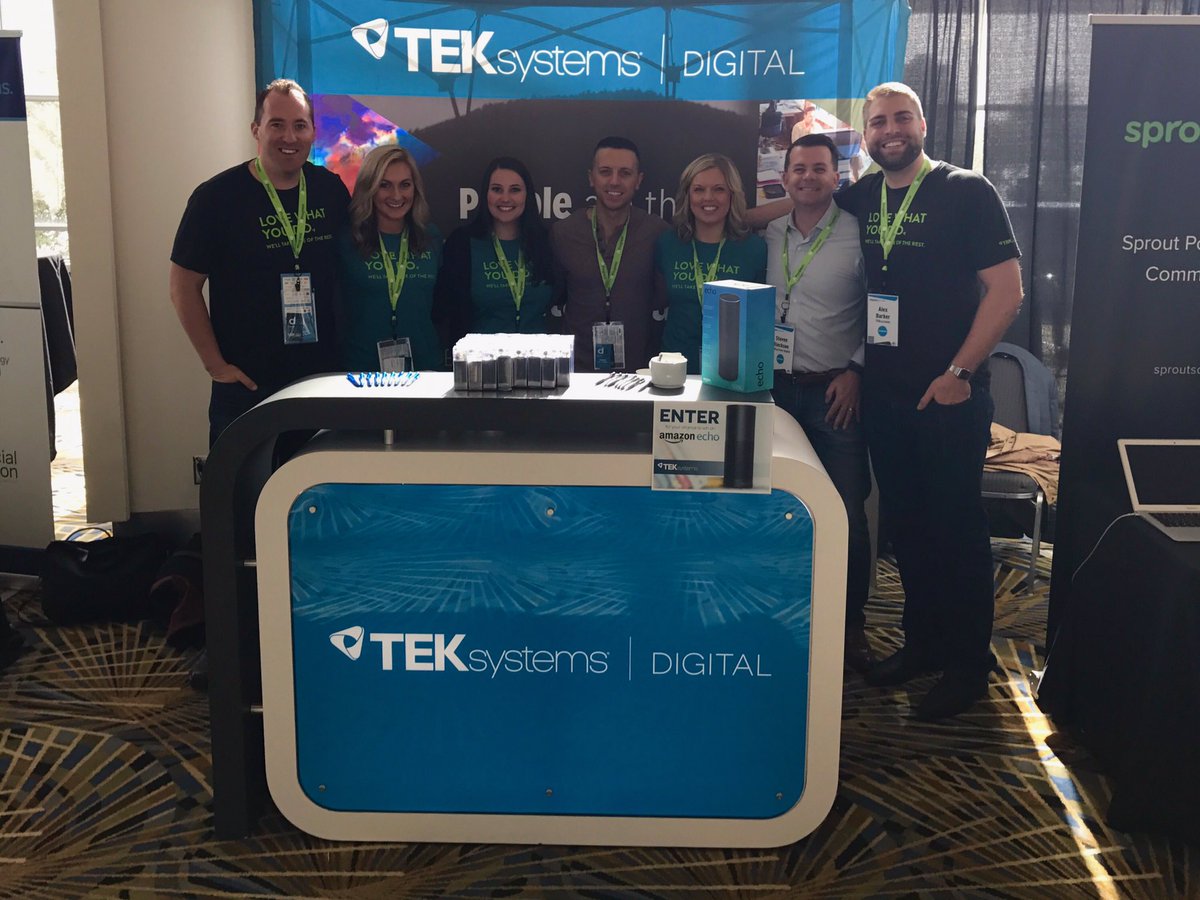 At #DSDET? Stop by the <a href="/TEK_Digital/">Tek Digital</a> booth to talk about openings in the digital and creative space. #Digital