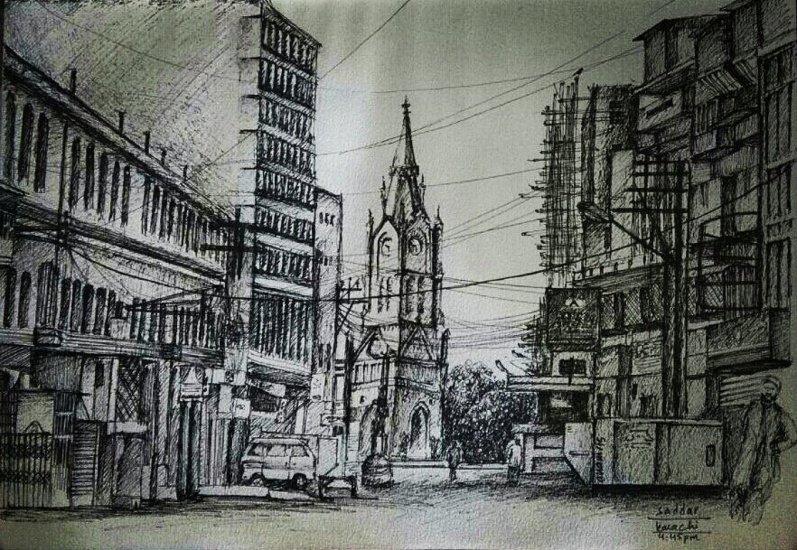 AnamShakilKhan's tweet photo. #pointeronpaper #artistsbooks #art #fineartasia2016 #fineartist #sketchbook #Drawingbyhand #drawing #art21 #artsy #tower #Karachi #Pakistan https://t.co/RoZOiijsYu