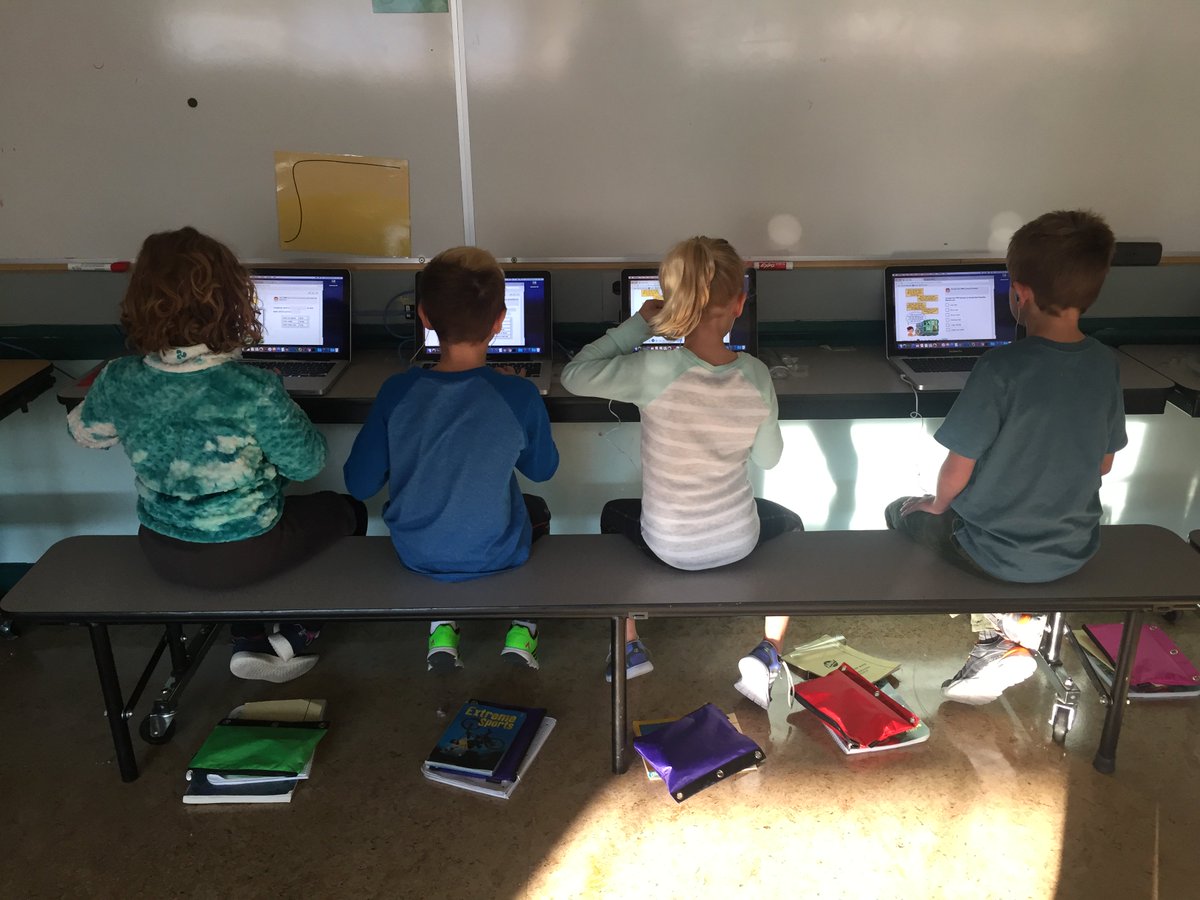 HuttonAltadore's tweet photo. Grade 3 students concentrating hard on the digital literacy portion of the Student Learning Assessment! https://t.co/lVRhJlsrEQ