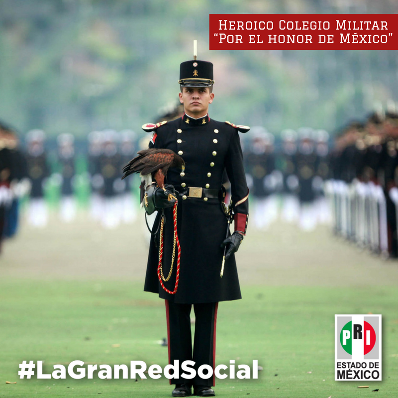 PRI_EDOMEX's tweet photo. El día de hoy el Heroico Colegio Militar cumple 193 años de servicio a la Patria. #LaGranRedSocial https://t.co/pOXYFbNnRs