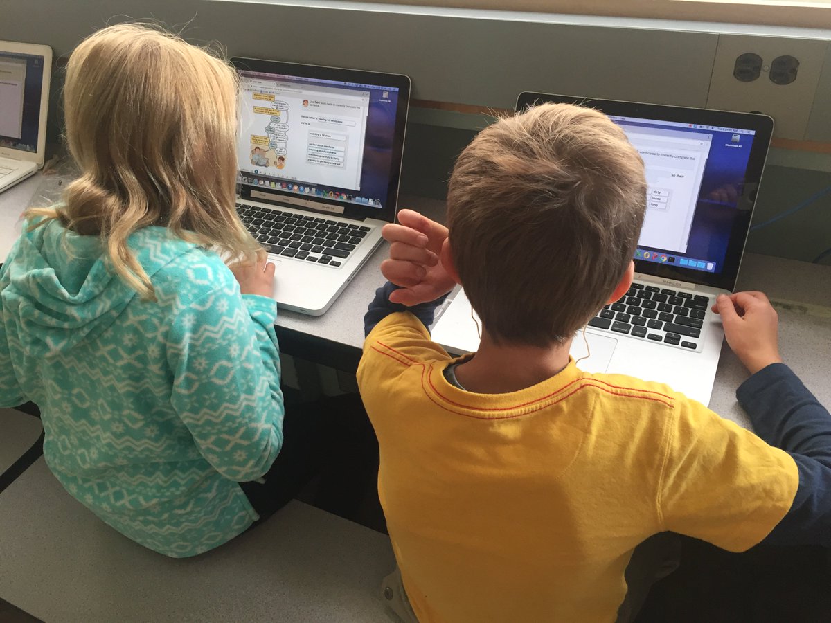 HuttonAltadore's tweet photo. Grade 3 students concentrating hard on the digital literacy portion of the Student Learning Assessment! https://t.co/lVRhJlsrEQ