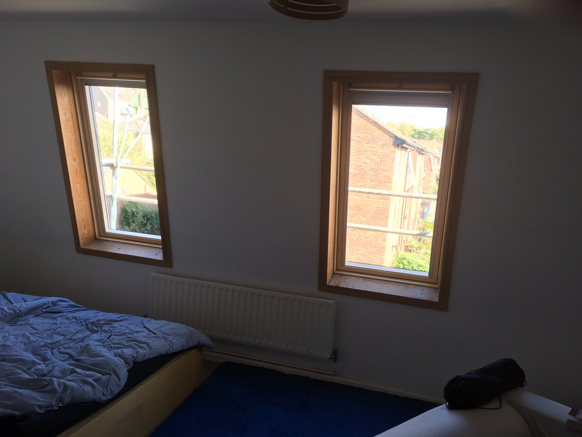 SkylightService's tweet photo. Two mansard replacement @VELUX windows completed today in E5 #happycustomer https://t.co/dQOzB6zofc