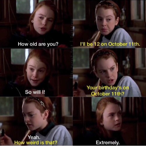 NecropolisWitch's tweet photo. Feliz cumpleaños a Annie y Hallie ♥️
#JuegoDeGemelas #ParentsTrap https://t.co/NjOsqOTTH9