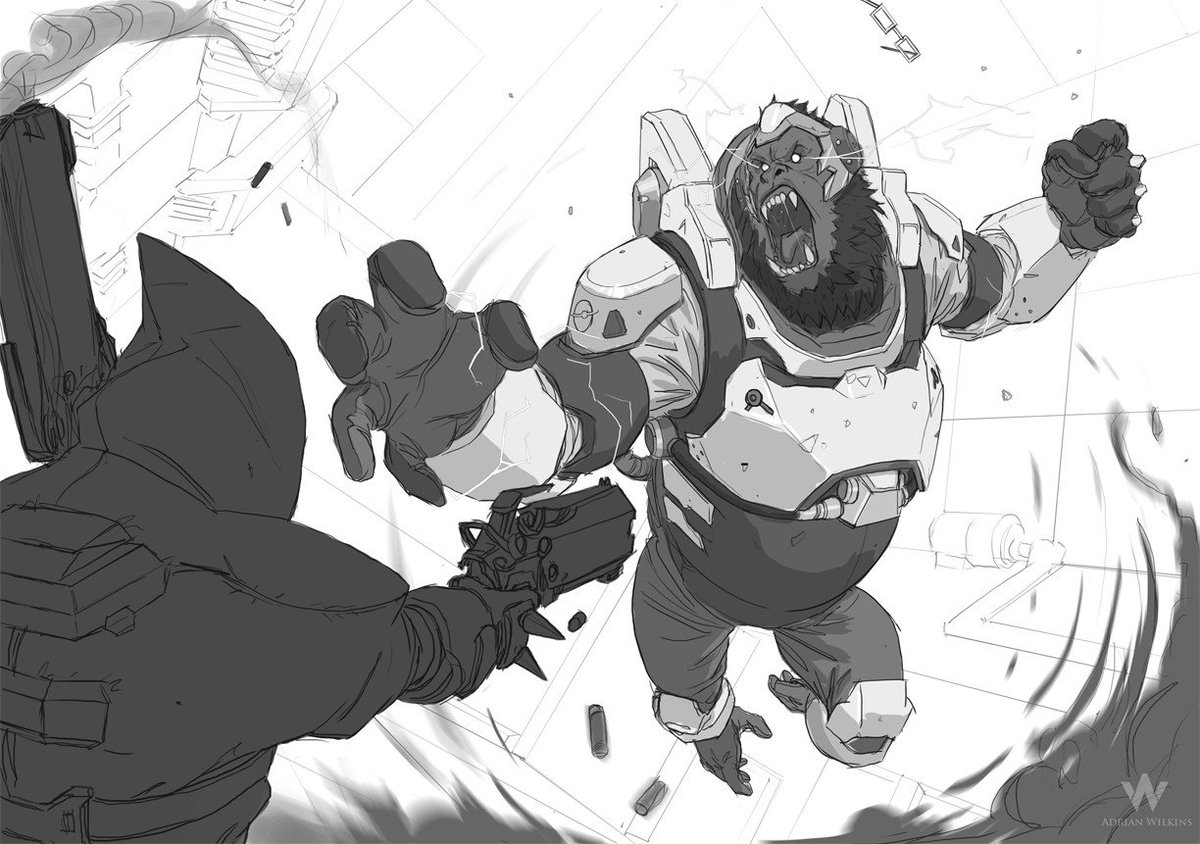 PlayOverwatch's tweet image. Being a hero isn't always black and white... | Fanart sketch collection by @art_wilkins (blizz.ly/2e39dbH)