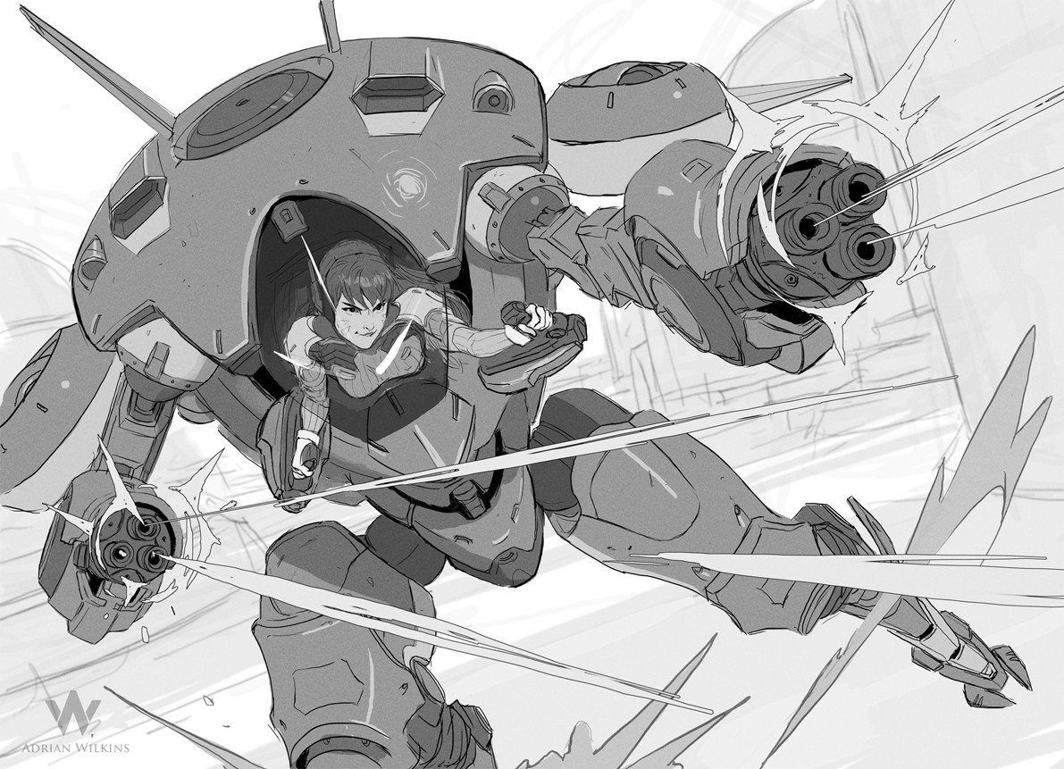 PlayOverwatch's tweet image. Being a hero isn't always black and white... | Fanart sketch collection by @art_wilkins (blizz.ly/2e39dbH)