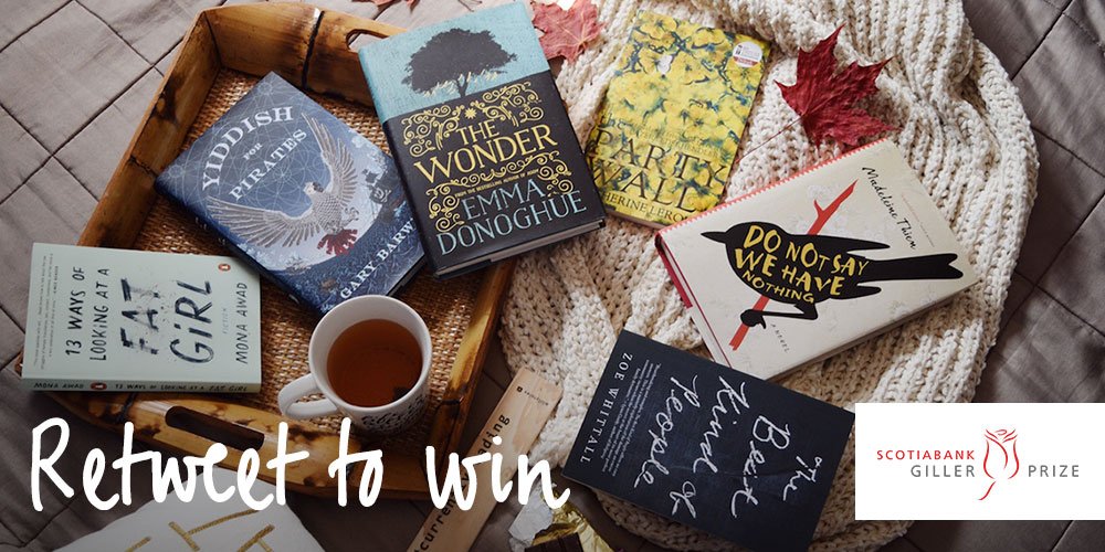 scotiabank's tweet photo. Get cozy with #GillerPrize - Retweet for a chance to win all of the 2016 Scotiabank Giller Prize shortlisted books! https://t.co/q4ER4BsQ3R